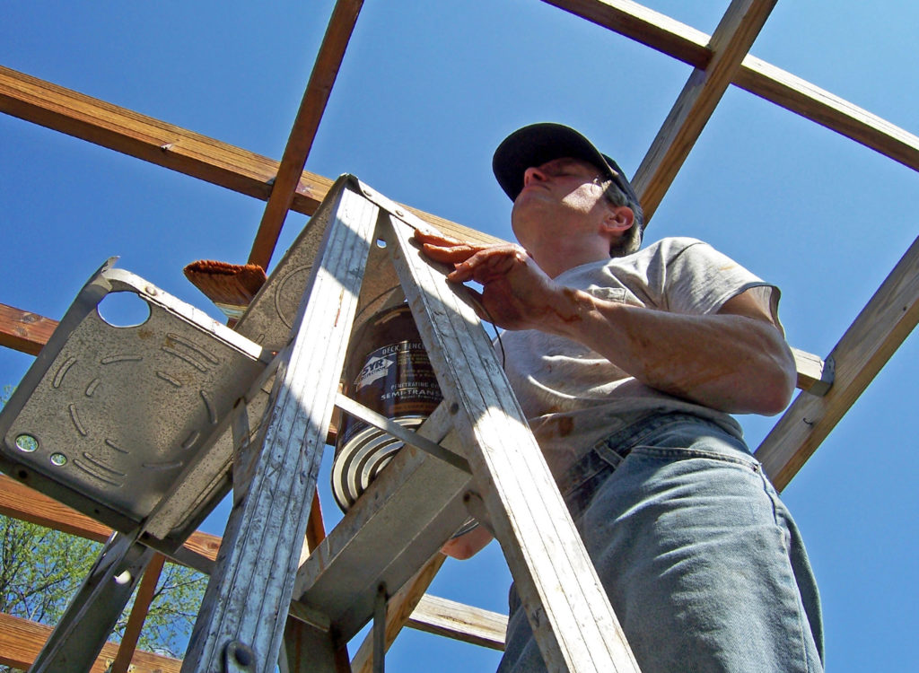 photo of a pergola cover installer